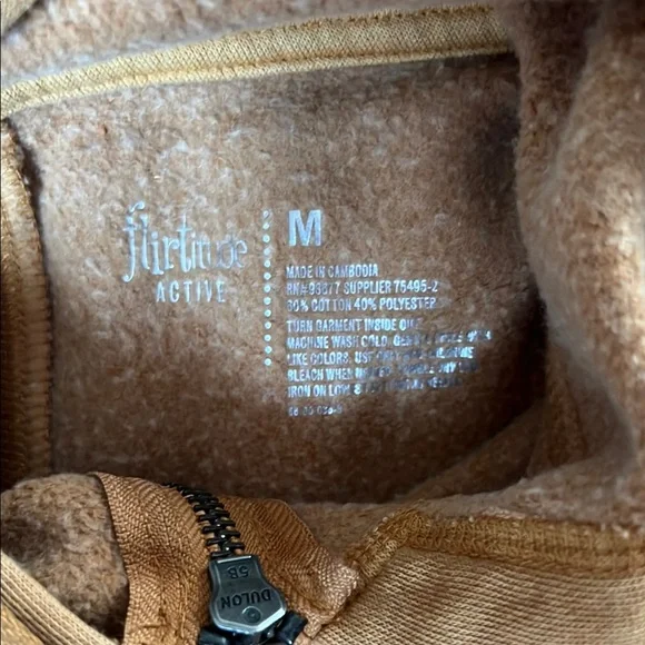 Tan Zip-Up Hoodie - Picture 2 of 2